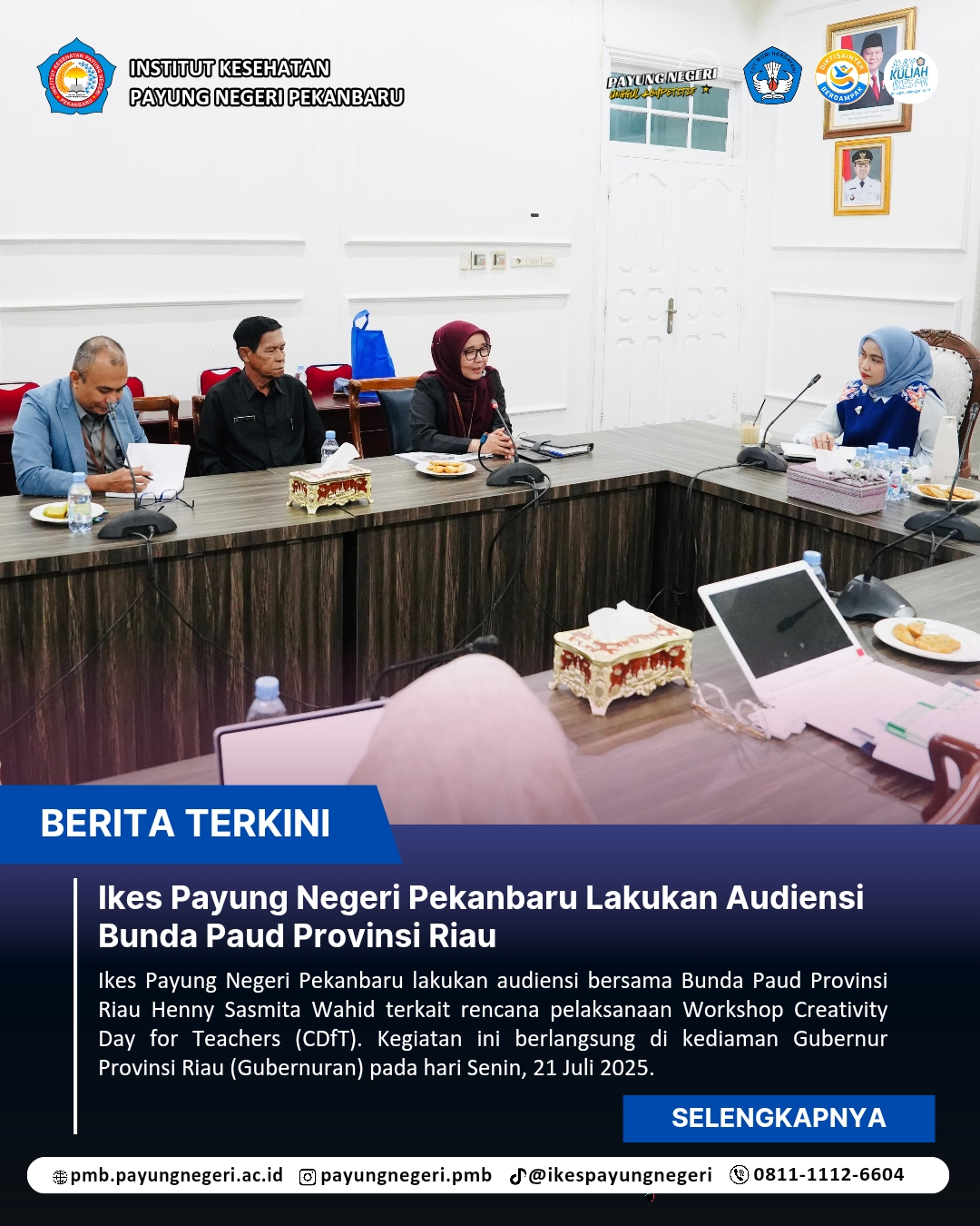 Ikes Payung Negeri Pekanbaru Lakukan Audiensi Bunda Paud Provinsi Riau