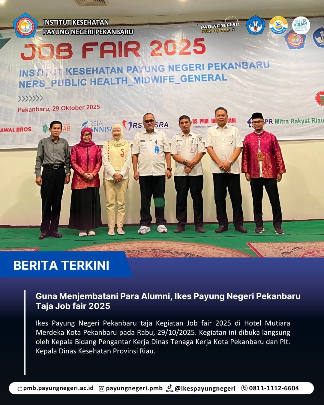 Guna Menjembatani Para Alumni, Ikes Payung Negeri Pekanbaru Taja Jobfair 2025